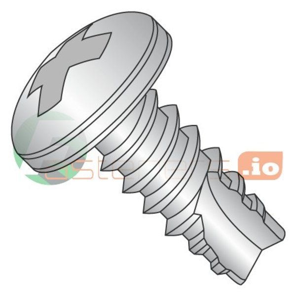 Newport Fasteners Thread Cutting Screw, #6 x 5/16 in, Plain Stainless Steel Pan Head Phillips Drive, 5000 PK 532115